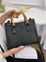 Urban Croc Embossed Bamboo Tote