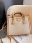 Urban Croc Embossed Bamboo Tote