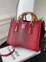 Urban Croc Embossed Bamboo Tote