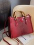 Urban Croc Embossed Bamboo Tote