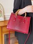 Urban Croc Embossed Bamboo Tote