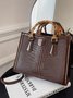 Urban Croc Embossed Bamboo Tote
