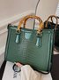 Urban Croc Embossed Bamboo Tote