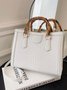 Urban Croc Embossed Bamboo Tote