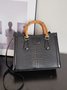 Urban Croc Embossed Bamboo Tote