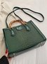 Urban Croc Embossed Bamboo Tote