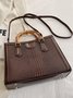 Urban Croc Embossed Bamboo Tote