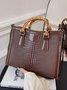 Urban Croc Embossed Bamboo Tote