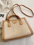 Urban Croc Embossed Bamboo Tote