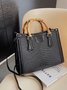Urban Croc Embossed Bamboo Tote