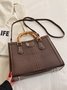 Urban Croc Embossed Bamboo Tote