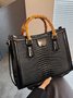 Urban Croc Embossed Bamboo Tote