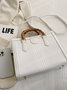 Urban Croc Embossed Bamboo Tote