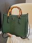 Urban Croc Embossed Bamboo Tote