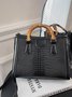 Urban Croc Embossed Bamboo Tote