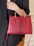 Urban Croc Embossed Bamboo Tote