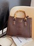 Urban Croc Embossed Bamboo Tote