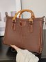 Urban Croc Embossed Bamboo Tote