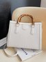 Urban Croc Embossed Bamboo Tote