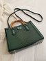 Urban Croc Embossed Bamboo Tote