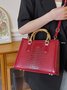 Urban Croc Embossed Bamboo Tote
