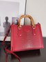 Urban Croc Embossed Bamboo Tote