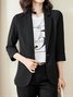 Women's Urban Casual Solid Color Pocket Button Suit Clothing