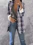 Casual Shawl Collar Plaid Blazer