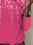 Loose Buttoned Casual Asymmetrical Collar T-Shirt
