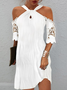 Loose Casual Lace Halter Dress