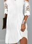 Loose Casual Lace Halter Dress