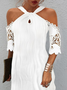 Loose Casual Lace Halter Dress