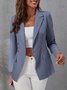 Casual Barbie Pink Button Lightweight Suit Coat Ladies Urban Daily Clothing