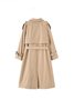 Women's Urban Casual Plain Long Trench Coat Daily Commuting Clothing