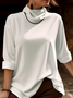Asymmetric Casual Plain T-Shirt