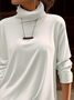 Asymmetric Casual Plain T-Shirt
