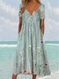 Floral Jersey Henley Dress