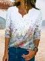 Casual V Neck Fit Long Sleeve Top