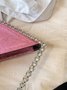 Banquet Party Heart Shaped Diamond Leather Ladies Clutch Elegant