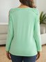 Crew Neck Casual Fit Long Sleeve Top