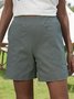 Casual Cotton Solid Shorts