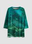 Ombre Vacation Slim Fit Long Sleeve Top
