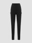 Solid Slim Fit Sports Leggings