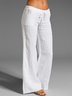Solid Sweet Cotton-Blend Pants