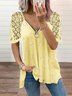 Casual Loose V Neck Tops