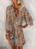 Loose Casual Jersey Floral Dress