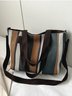 Casual Striped Stitching Shoulder Messenger Bag Urban Vacation Women