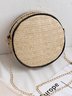 Urban Casual Straw Woven Round Messenger Bag Vacation Women's Shoulder Bag