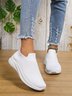 Solid Color Cushioning Breathable High Elastic Fly Woven Sneakers