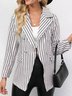 Regular Sleeve Plaid Blazer
